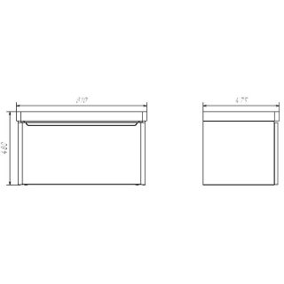 Тумба с раковиной Comforty Арзамас 80 00-00017177 подвесная Белая матовая
